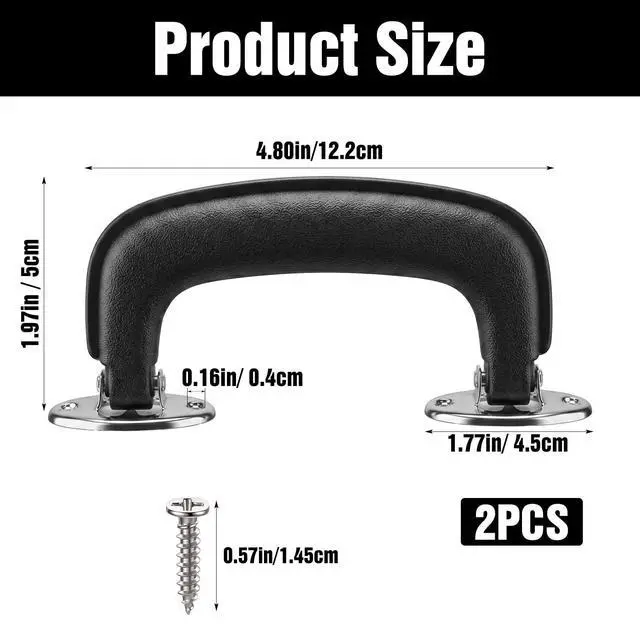 Alt view image 2 of 7 - 2pcs Guitar Case Handle Luggage Handles Replacement Suitcase Handles