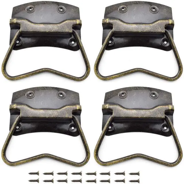 Main image of 4 Pack Antique Bronze Wooden Box Puller Handles