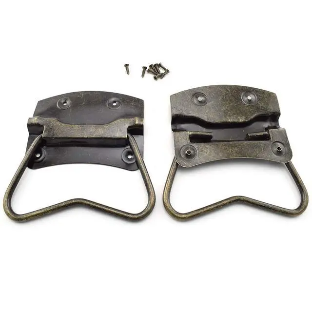 Alt view image 2 of 4 - 4 Pack Antique Bronze Wooden Box Puller Handles