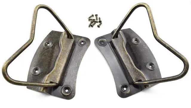 Alt view image 4 of 4 - 4 Pack Antique Bronze Wooden Box Puller Handles