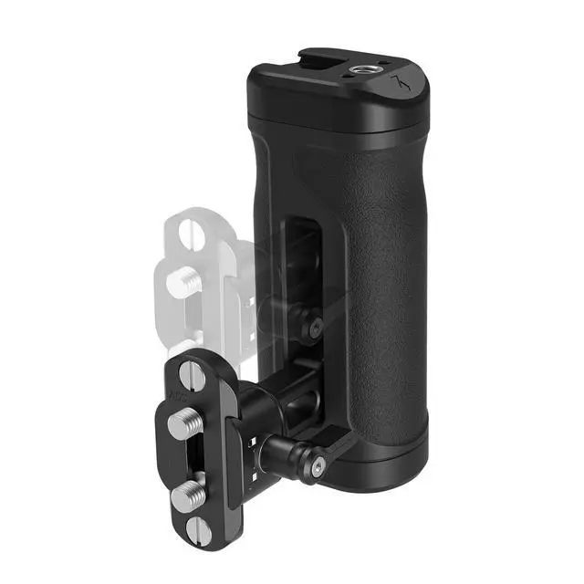 Alt view image 2 of 7 - Mini Side Handle with NATO Clamp & NATO Rail, for Left or Right Hand, Up and Down Adjustable, with Built-in Cold Shoe & Threaded Hole, Max. Load 10kg / 22lb