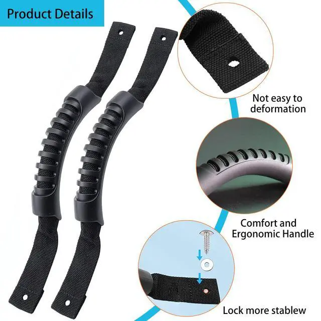 Alt view image 4 of 7 - Kayak Carry Handles,2 Pair Durable Canoe Boat Side Mount Carry Handle Replacement Handles for Kayaks Suitcase Luggage