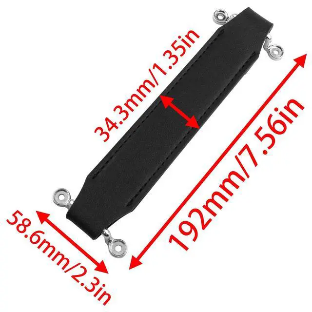 Alt view image 3 of 5 - 2 Pcs Black Guitar Case Handle Replacement