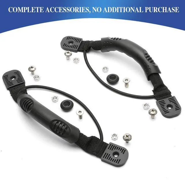 Alt view image 2 of 7 - 2 Pcs Black Kayak Canoe Boat Side Mount Carry Handles/Paddle Park Kayak Handles and Hardwares
