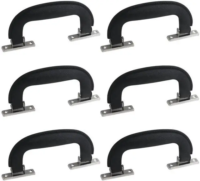 Main image of 6-Pack Plastic 150mm Long Luggage Trunk Pull Handle, Black