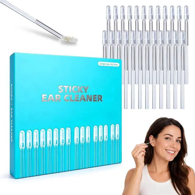 Main image of Sticky Ear Cleaning Stick,Sticky Ear Cleaners for Adults,Reusable Ear Cleaner Sticky Pick,Resin Gel Ear Stick Gentle Ear Wax Removal Tool 1Set