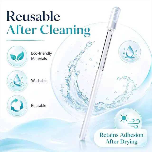 Alt view image 2 of 7 - Sticky Ear Cleaning Stick,Sticky Ear Cleaners for Adults,Reusable Ear Cleaner Sticky Pick,Resin Gel Ear Stick Gentle Ear Wax Removal Tool 1Set
