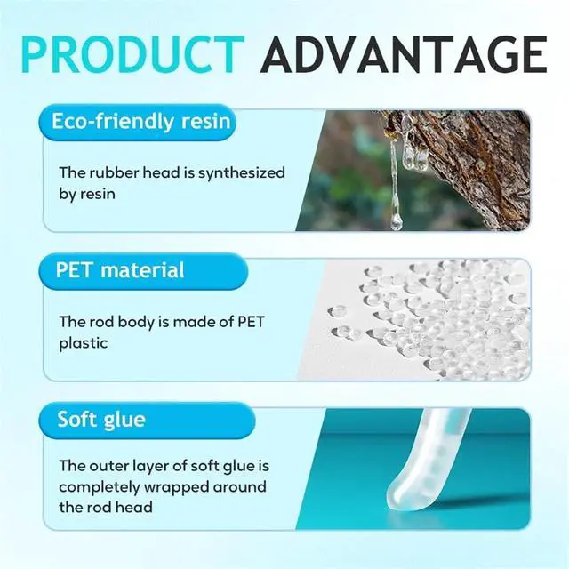 Alt view image 3 of 6 - 48Pc Sticky Ear Cleaning Stick for Adults Large,Japanese Reusable Sticky Ear Cleaner Picks, Gentle Soft Ear Care Cleaning Sticks with Dust Cover