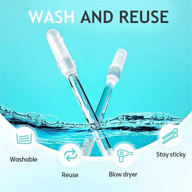 Alt view image 5 of 6 - 48Pc Sticky Ear Cleaning Stick for Adults Large,Japanese Reusable Sticky Ear Cleaner Picks, Gentle Soft Ear Care Cleaning Sticks with Dust Cover