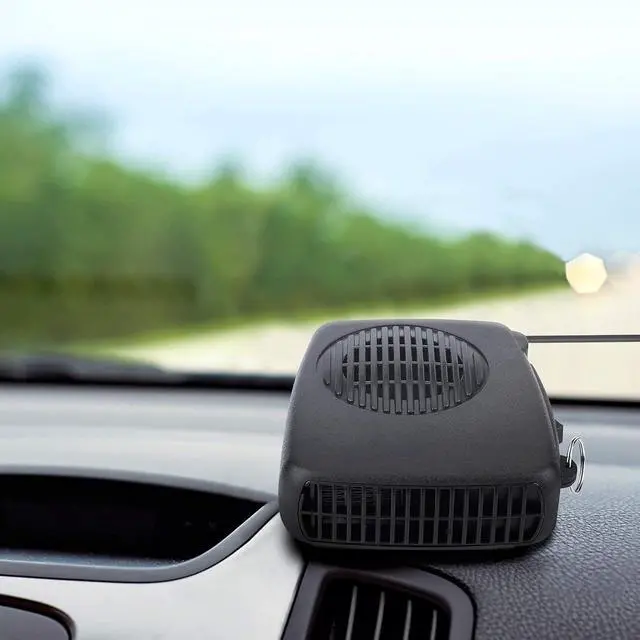 Alt view image 7 of 7 - 150W 12V Car Fan,Hot and Coole Portable Dual Mode Fan for Quick Defrosting and Demisting, 360° Adjustable, Cigarette Lighter Plug for All Cars and Trucks