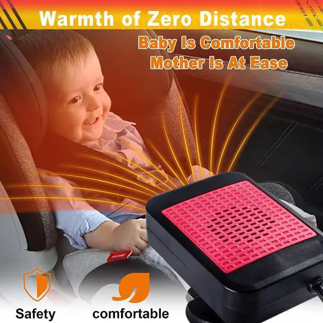 Alt view image 5 of 7 - Portable Car Heater & Defroster 12V 200W Fast Heating and Cooling Fan | Plug in Cigarette Lighter Windshield Defogger,with 360° Rotatable Portable Car Heaters for Vehicle, SUV & RV