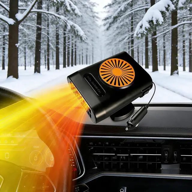 Main image of Portable Heater for Car, 12V 200W Portable Fast Heating Car Heater that Plugs into Cigarette Lighter and Car Windshield defroster & Demister for Car/Vehicle/Truck/SUV