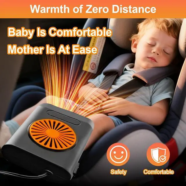 Alt view image 3 of 7 - Portable Heater for Car, 12V 200W Portable Fast Heating Car Heater that Plugs into Cigarette Lighter and Car Windshield defroster & Demister for Car/Vehicle/Truck/SUV