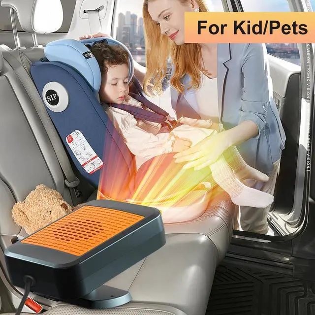 Alt view image 7 of 7 - Portable Car Heater,12V 200W Fast Heating Defroster 2 in 1 Automobile Windshield Fast Heaters Car Heater That Plugs into Cigarette Lighter for Car, SUV, Trucks (Orange Black)