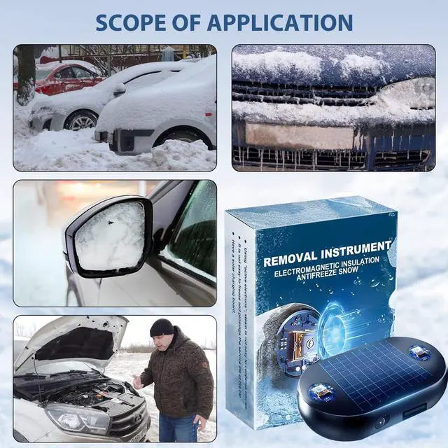 Alt view image 5 of 7 - 4pcs 2026 New Solar Anti-Freeze Electromagnetic Car Snow Removal DeviceMagic Car Defroster Snow Remover for Cars Ice Scraper Fast and Efficient Vehicle Microwave Deicing Instrument for Ice Scrapin