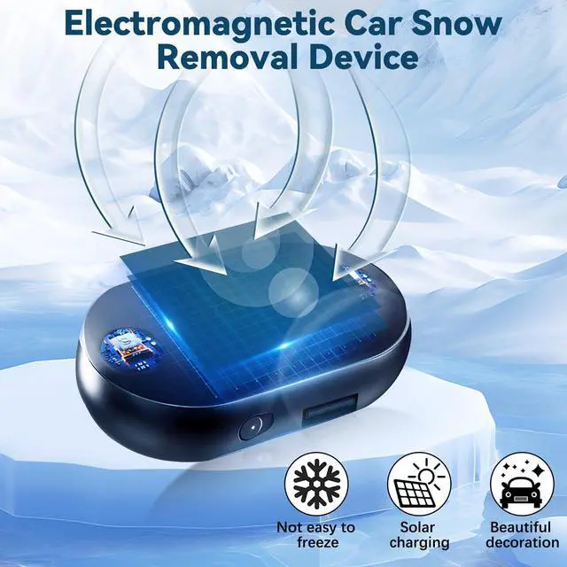 Alt view image 7 of 7 - 4pcs 2026 New Solar Anti-Freeze Electromagnetic Car Snow Removal DeviceMagic Car Defroster Snow Remover for Cars Ice Scraper Fast and Efficient Vehicle Microwave Deicing Instrument for Ice Scrapin