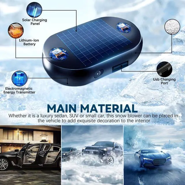 Alt view image 4 of 5 - Electromagnetic Car Snow Removal Device, Anti-Freeze Defroster for Windshield, Portable Kinetic Molecular Heater, 2 Pack