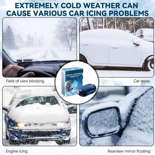 Alt view image 5 of 5 - Electromagnetic Car Snow Removal Device, Anti-Freeze Defroster for Windshield, Portable Kinetic Molecular Heater, 2 Pack
