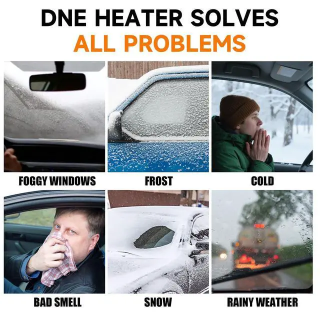 Alt view image 6 of 7 - Car Heater 12V 200W 2-in-1 Defroster & Defogger, Fast Heating, Large Airflow, 360° Rotation, Durable High-Temp Design for All 12V Vehicles