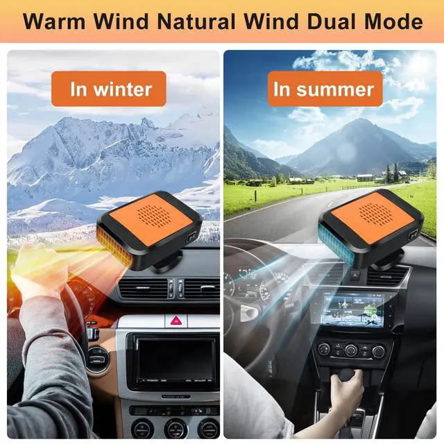 Alt view image 2 of 7 - 2026 New Upgraded Car Heater, Portable Car Heater, 12V Car Heater Portable,Car Defroster Windshield Heater Plug In Car Heater Windshield Defogger with 360° Rotation Car Heaters for Vehicle