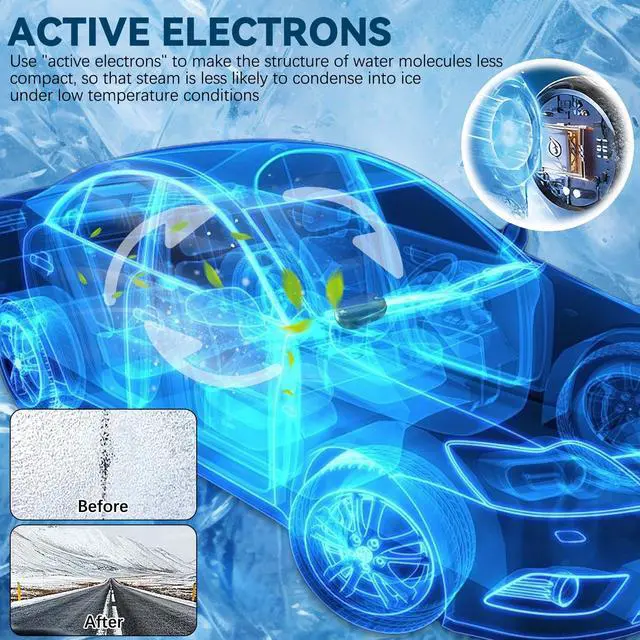 Alt view image 5 of 7 - Anti-Freeze Electromagnetic Car Snow Removal Device,Electromagnetic Wave Anti Freezing and Snow Removal,Portable Kinetic Molecular Heater,Defroster for Car Windshield,Antifreeze Device (3PCS)