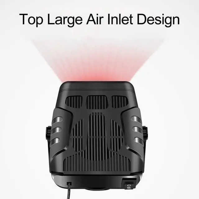 Alt view image 3 of 7 - Portable Cordless Space Heater with Dual USB Charging 2 Heat Settings for Office Desk (Not Included Battery)