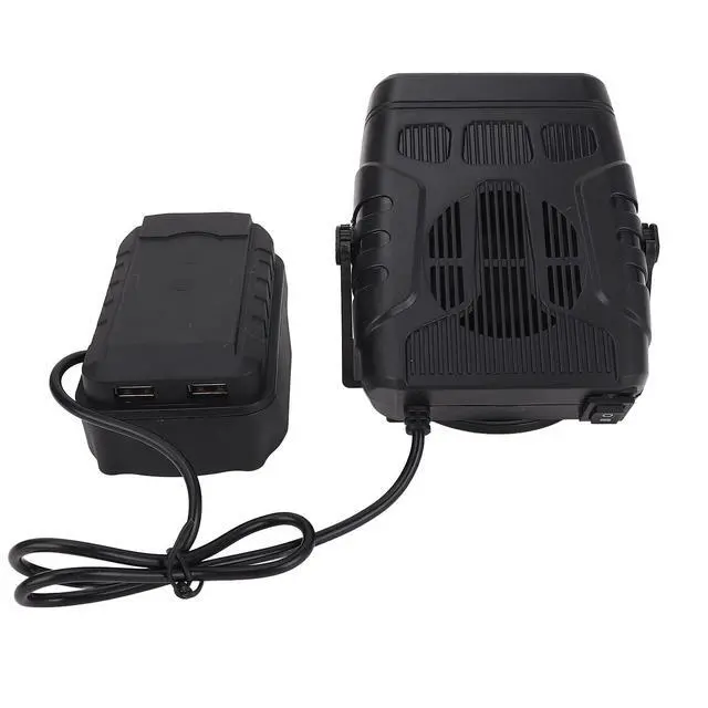Alt view image 7 of 7 - Portable Cordless Space Heater with Dual USB Charging 2 Heat Settings for Office Desk (Not Included Battery)