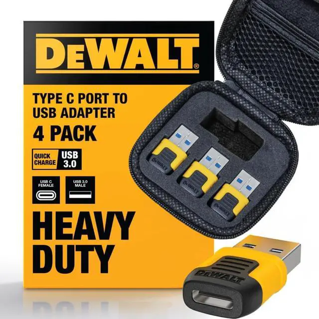 Main image of Heavy Duty USB-C Female to USB-A Male Adapter 4 Pack w/Case