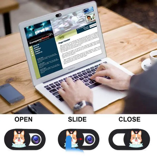 Alt view image 4 of 6 - Webcam Cover Slide Ultra Thin Laptop Camera Privacy Protect, Pug