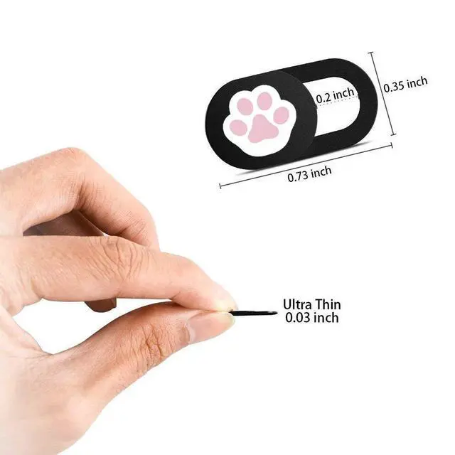 Alt view image 3 of 6 - Webcam Cover Slide Ultra Thin Laptop Camera Privacy Paw Pack of 6