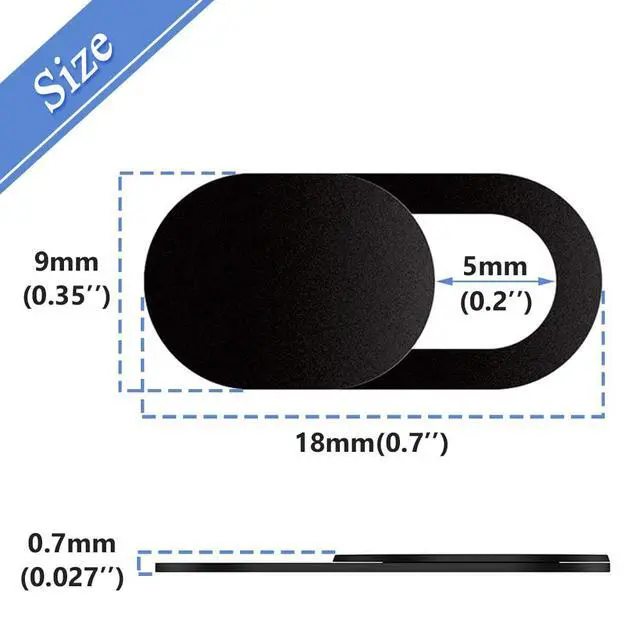 Alt view image 4 of 7 - 50 Pieces Webcam Cover Slider, 0.027-Inch Ultra Thin Web Camera Protective Privacy Covering Slide Stickers for Computer, Laptop, MacBook Pro/Air, iPhone, Tablet, PC, iPad, iMac