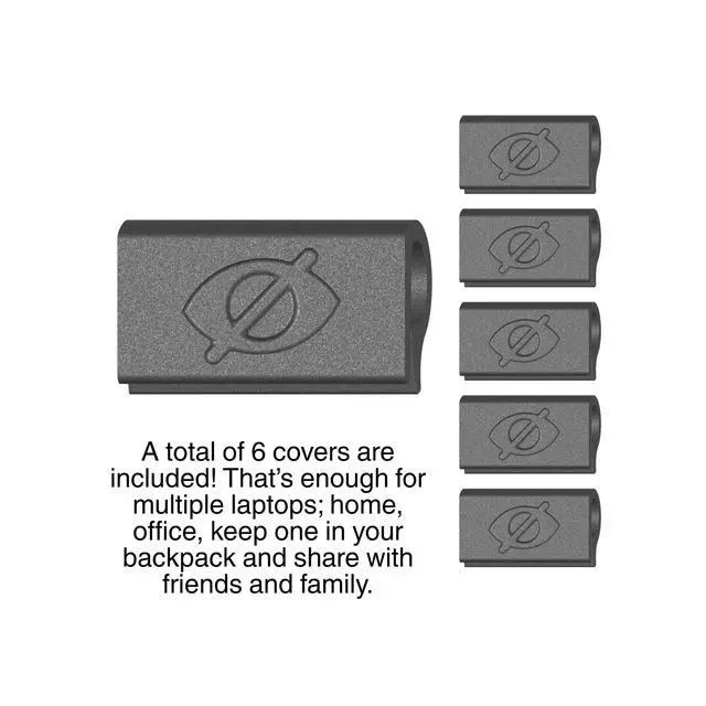 Alt view image 2 of 7 - Webcam Cover Slide for Laptop, Made in the USA, Thin, Flexible, Push-On Camera Cover for MacBook, PC & Chromebook, No Adhesive, No Residue, 6 Pack