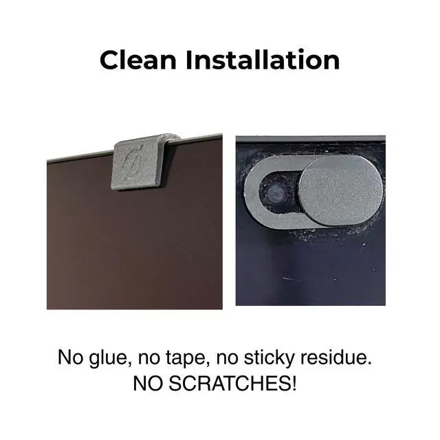 Alt view image 3 of 7 - Webcam Cover Slide for Laptop, Made in the USA, Thin, Flexible, Push-On Camera Cover for MacBook, PC & Chromebook, No Adhesive, No Residue, 6 Pack