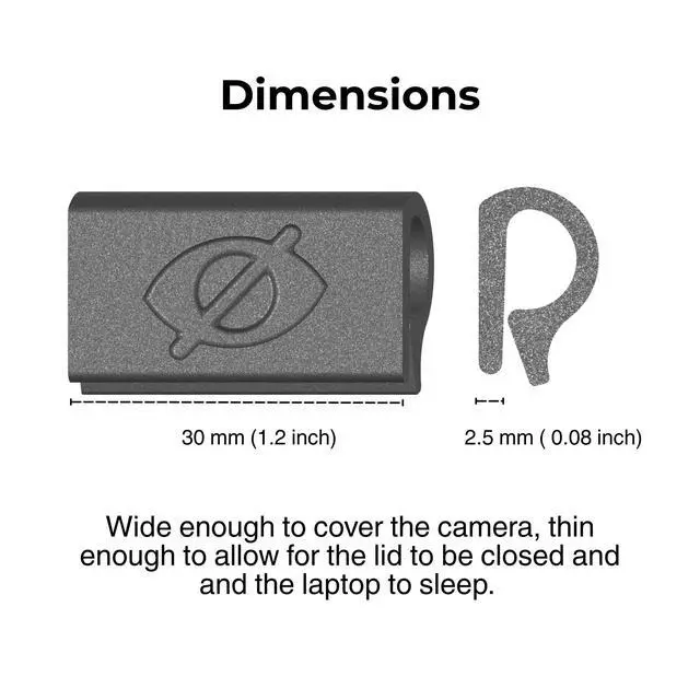 Alt view image 6 of 7 - Webcam Cover Slide for Laptop, Made in the USA, Thin, Flexible, Push-On Camera Cover for MacBook, PC & Chromebook, No Adhesive, No Residue, 6 Pack