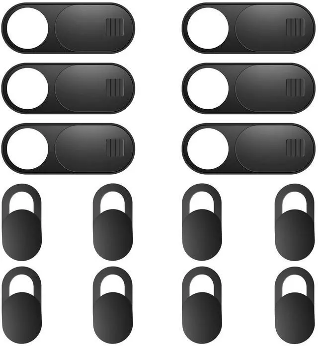 Main image of Webcam Cover Slide, 14 Pack Webcam Cover, Ultra-Thin Camera Cover for Laptop, Desktop, PC, MacBook, iPad, Tablet, iPhone, Cell Phone, Laptop Camera Cover Slide to Protect Your Privacy(Black)