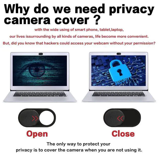 Alt view image 2 of 6 - 3 Pack Webcam Cover Slide, 0.023 inch Ultra-Thin Metal Camera Cover for Laptop Computer, MacBook Pro/Air iMac iPad Tablet iPhone 8/7/6 Plus, Echo Show/Spot Web Camera Privacy Covers