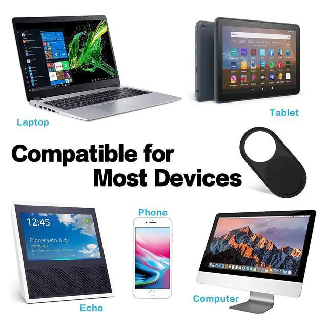 Alt view image 4 of 6 - 3 Pack Webcam Cover Slide, 0.023 inch Ultra-Thin Metal Camera Cover for Laptop Computer, MacBook Pro/Air iMac iPad Tablet iPhone 8/7/6 Plus, Echo Show/Spot Web Camera Privacy Covers