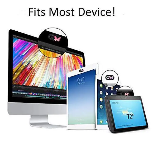 Alt view image 6 of 6 - Webcam Cover Slide Ultra Thin Laptop Camera Privacy, 6 Butterfly
