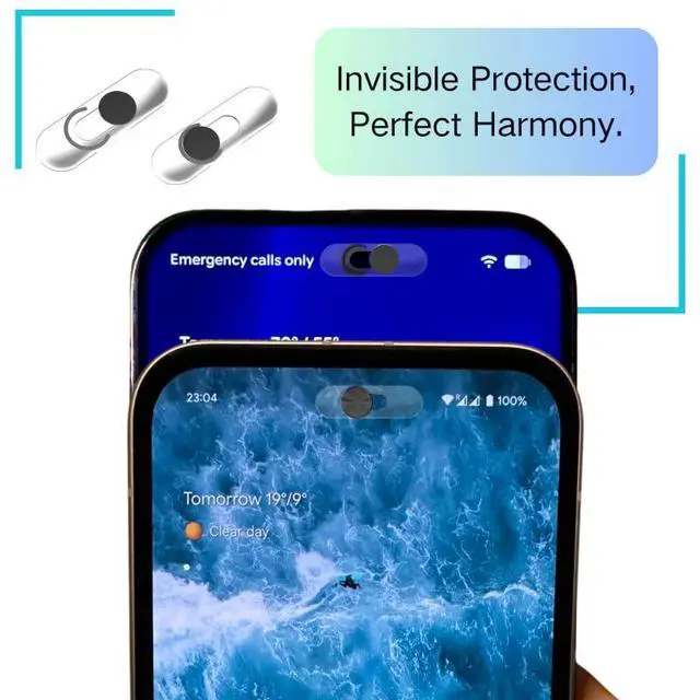 Alt view image 7 of 7 - Front Camera Cover | Smartphones Webcam Cover Protect Privacy, Camera Privacy Covers Compatible for Galaxy, Pixel & iPad, Ultra-Thin Privacy Protection Slide | 2 Pack | Black