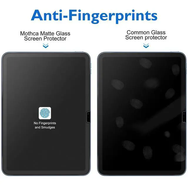 Alt view image 3 of 7 - Matte Glass Screen Protector for iPad 11-inch A16 2025 (11th Generation) / iPad 10th Generation 10.9-inch 2022 Anti-Glare & Anti-Fingerprint Tempered Glass (Not Privacy) with Alignment Frame
