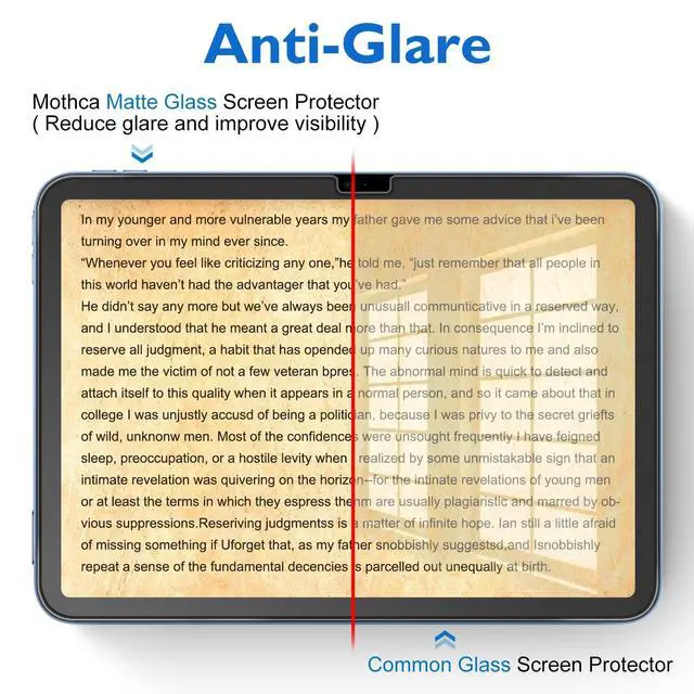 Alt view image 4 of 7 - Matte Glass Screen Protector for iPad 11-inch A16 2025 (11th Generation) / iPad 10th Generation 10.9-inch 2022 Anti-Glare & Anti-Fingerprint Tempered Glass (Not Privacy) with Alignment Frame