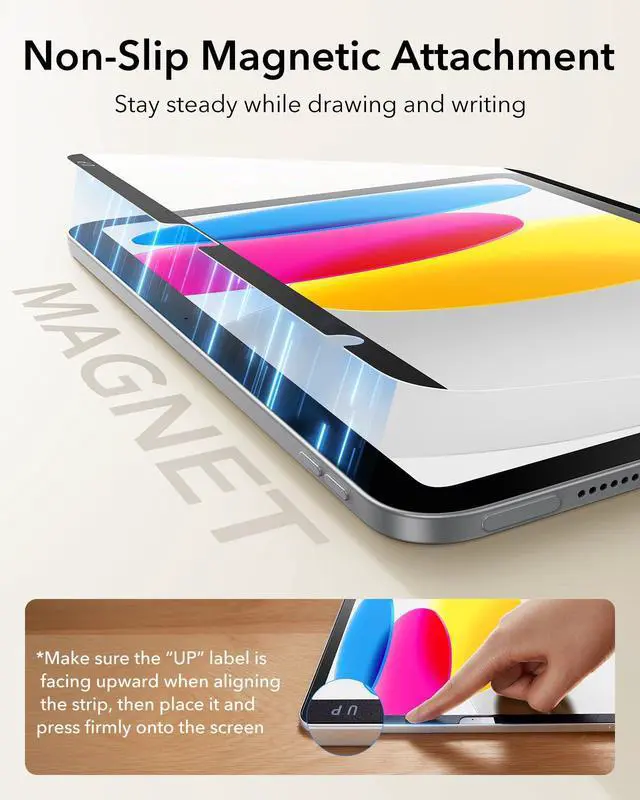 Alt view image 7 of 7 - Paper-Feel Magnetic Screen Protector for iPad A16 11th/10th
