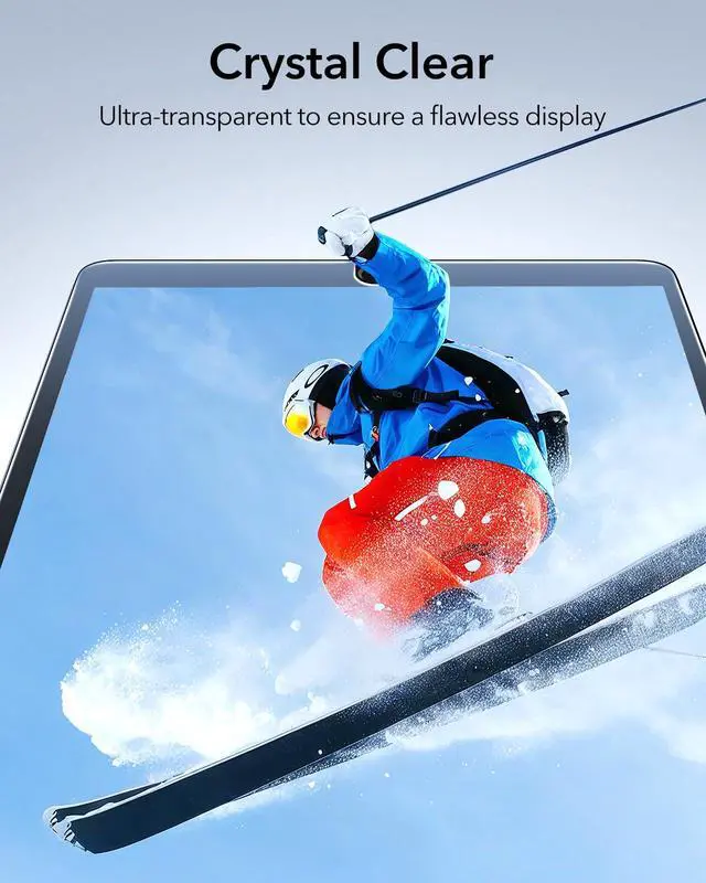 Alt view image 7 of 7 - Screen Protector Compatible with iPad 9th Gen (2021)/iPad 8th Gen (2020)/iPad 7th Gen (2019), Scratch-Resistant 9H Hardness HD Clear Premium Tempered Glass, Includes Installation Frame, 2 Pack