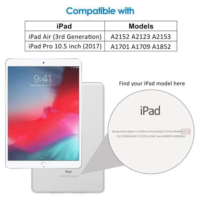Alt view image 2 of 6 - Screen Protector for iPad Pro 10.5", iPad Air 3rd Gen 2019, 1-Pack