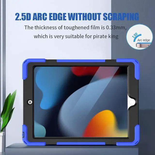 Alt view image 5 of 7 - [2Pack ipad 10.2 Screen Protector with Anti Blue Light, iPad 9th/8th/7th Generation Tempered Glass Screen Protector with 9H Hardness/Bubble Free/Case Friendly, Pencil Compatible