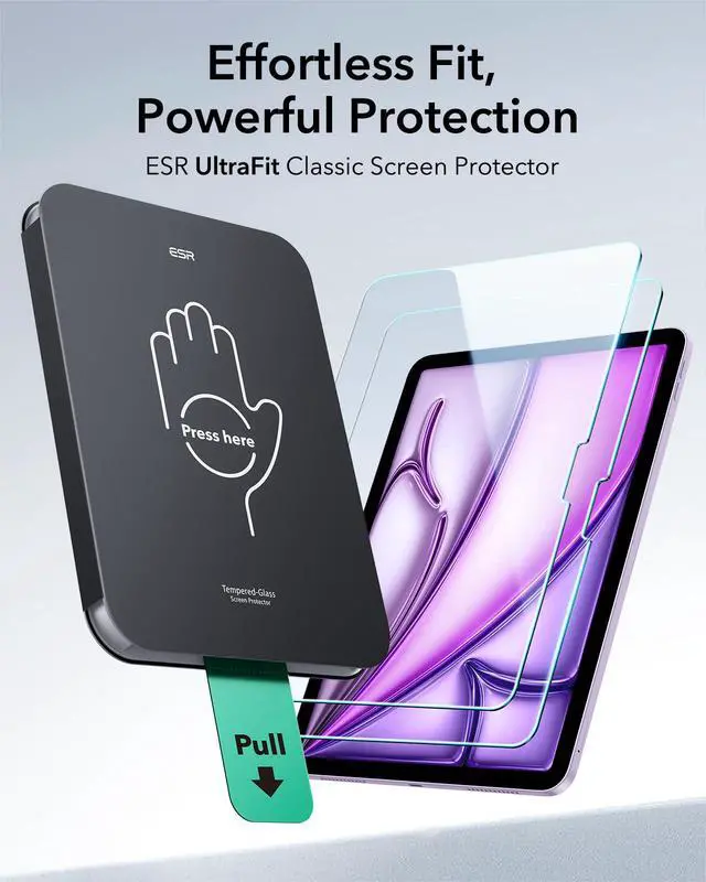 Alt view image 3 of 7 - 2 Pack Screen Protector for iPad Air 13 Inch M4/M3/M2, 9H Glass