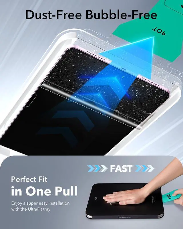 Alt view image 4 of 7 - 2 Pack Screen Protector for iPad Air 13 Inch M4/M3/M2, 9H Glass