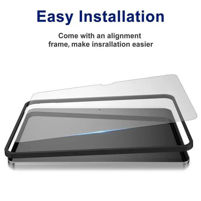 Alt view image 5 of 6 - 2 Pack Matte Glass Screen Protector for iPad A16 11 Inch (2025 11th Generation) / iPad 10th Generation 10.9 2022 (Not Privacy) Anti Glare Anti Fingerprint Tempered Glass with Alignment Frame