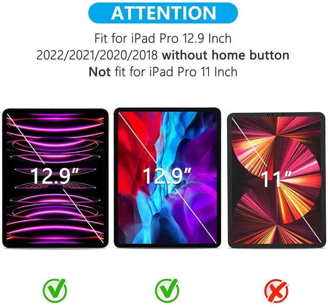 Alt view image 2 of 7 - 2 Pack Screen Protector Compatible with iPad Pro 12.9 inch