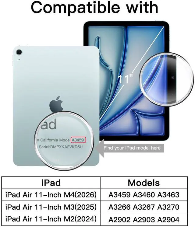 Alt view image 2 of 6 - Screen Protector for iPad Air 11" M4/M3/M2, 2-Pack